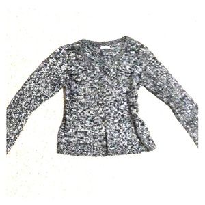 Knitted Sweater Black White Wool S/M